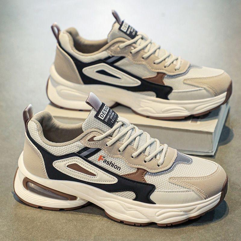 Men's Shoes Youth Student Sports Shoes Mesh Breathable Casual Oes Tennis Training Shoe Lace Up Platform Shoes for Men's Sneakers