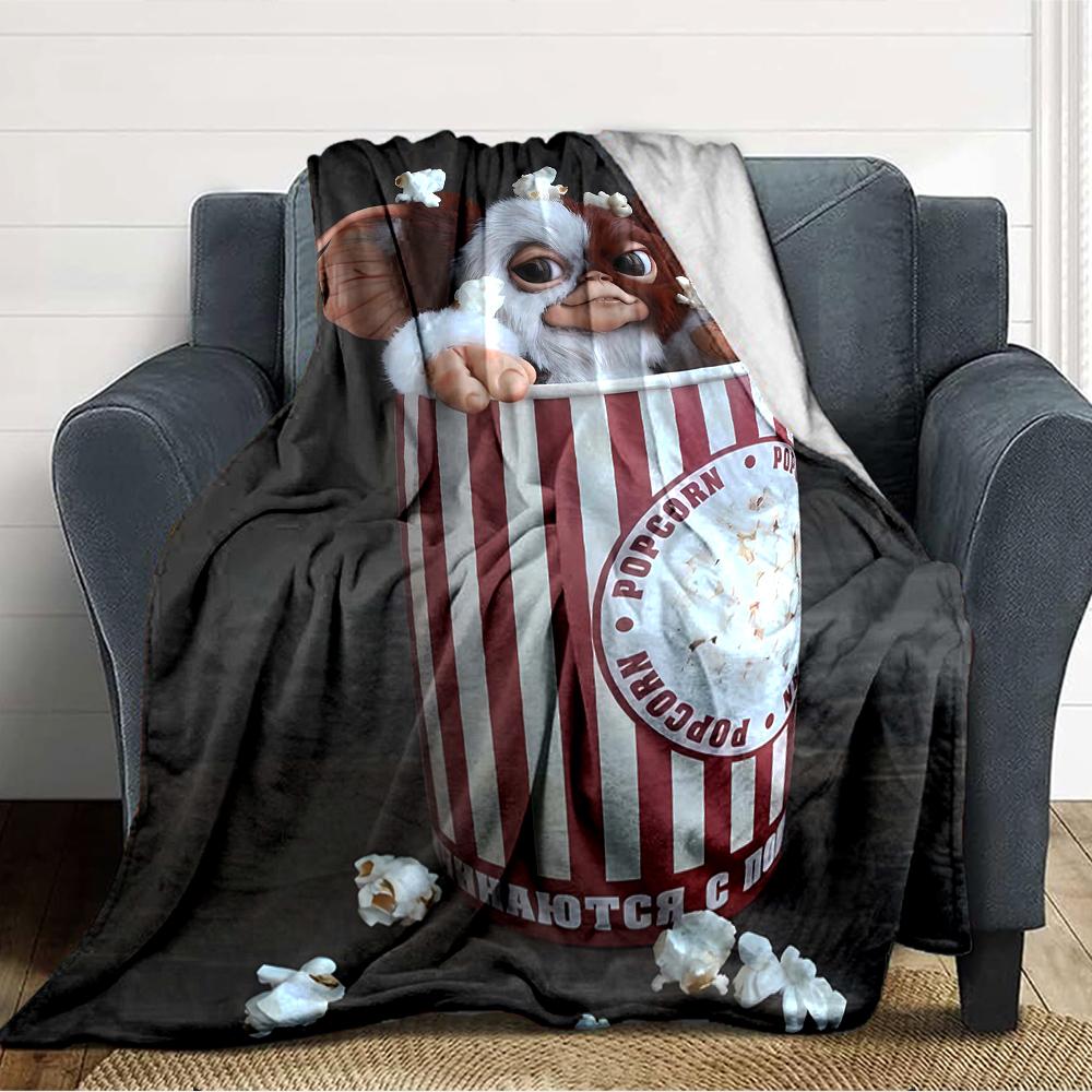 1pc Gremlin1 Blanket, Gift, for Men and Women, Soft Blanket, Good for Sofa Bed Couch Travel, Lightweight Flannel Blanket