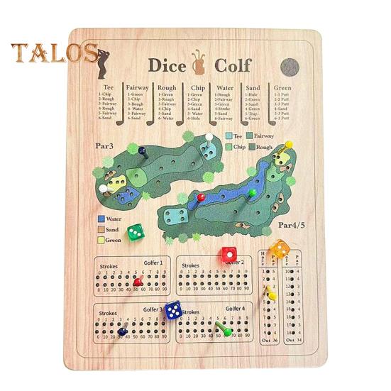 

1 набор деревянных игральных костей для гольфа, настольная игра, портативная дорожная доска для подсчета очков, игрушка для детей и взрослых, интерактивная настольная игрушка для гольфа, детская семейная вечеринка, игровые принадлежности A