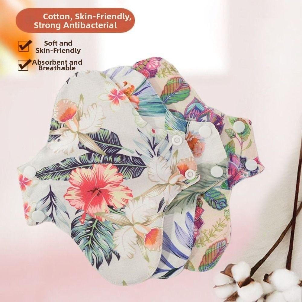 5Pcs 23CM Reusable Sanitary Pads Graphene Menstrual Cloth Pads Diaper Panty Liner  Lady Care