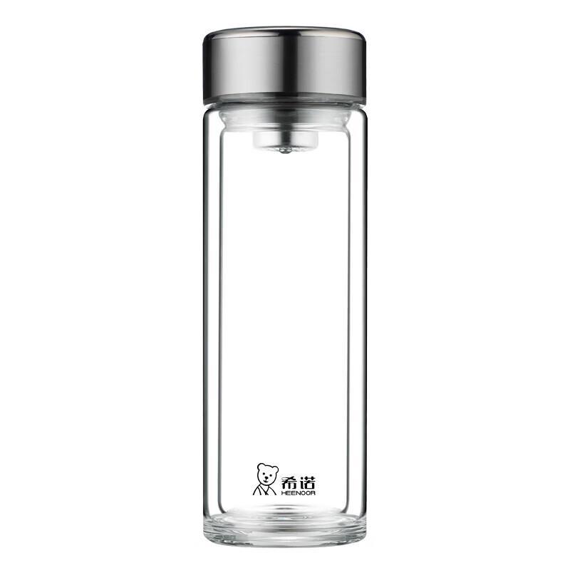 Heenoor 395ml Double-Layer Glass Tea Mug with Infuser