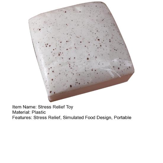 Simulation Cheese Brick Squeeze Toy Stress Relief Milk Cream Brick Sensory Toy Simulated Food Pinch Fidget Toy Decompression