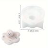 1Pc Cute Melted Snowman Candle Silicone Mold - Durable Epoxy Resin Mold for DIY Candles, Soap, Cement, Plaster Crafts