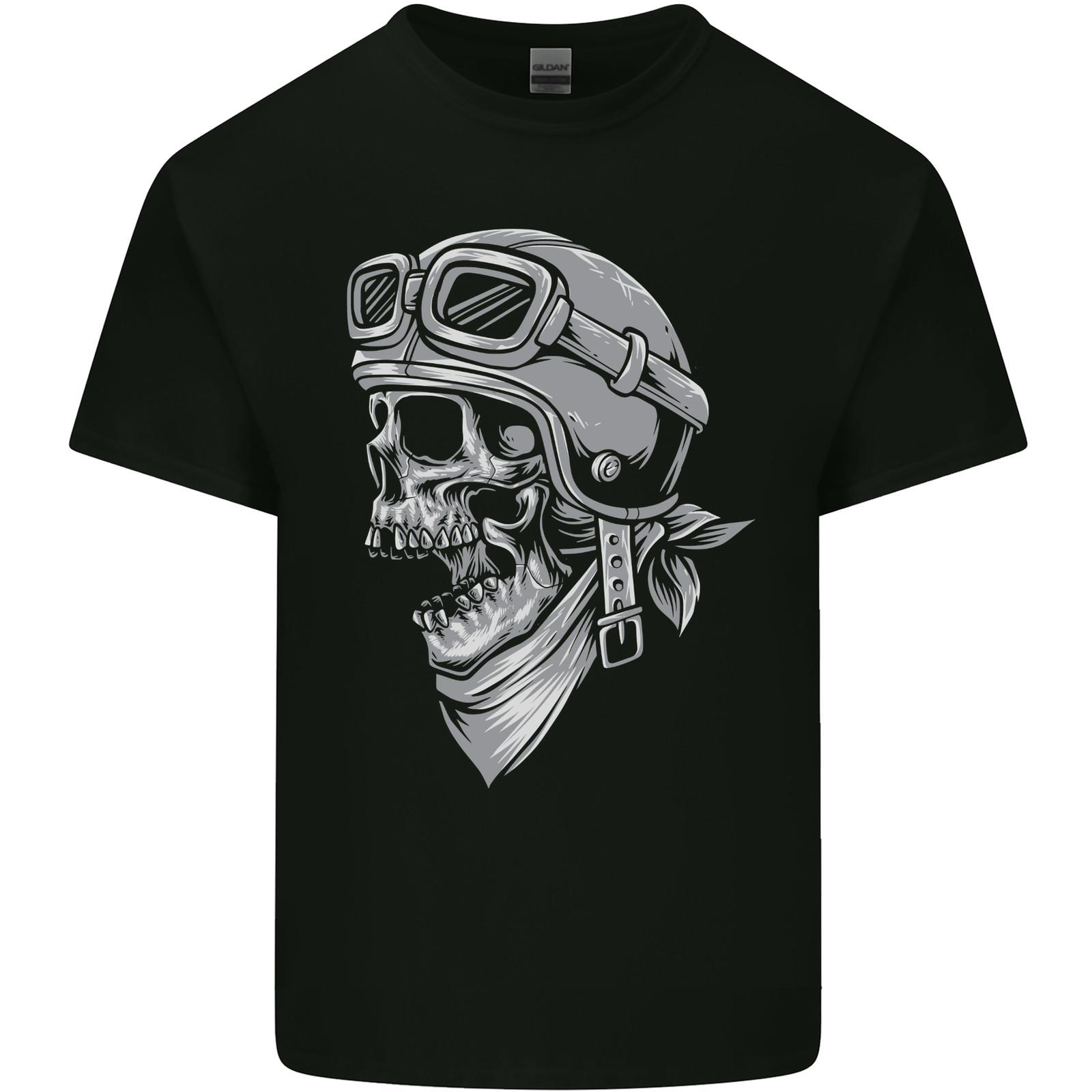 26 Biker Outlaw Skull Motorbike Motorcycle Mens Light Cotton T-Shirt Unisex T-Shirt XXXXL
