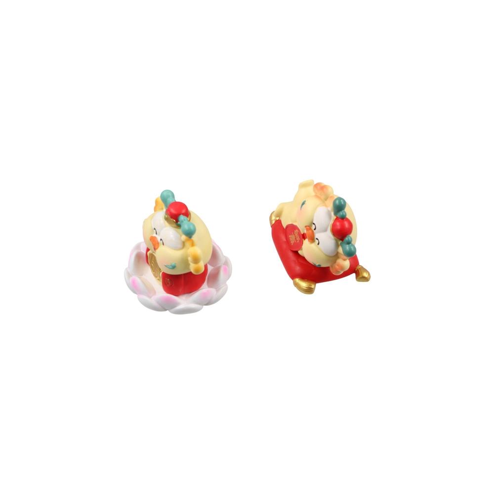 Resin Year of Dragon Figurines Dragon Year Zodiac Dragon Desk Ornaments  Landscape Garden Pot