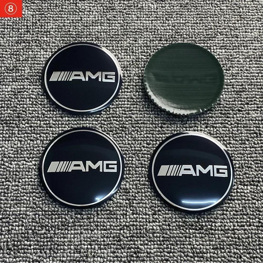 Bilklistermärke Ny 2025 För Mercedes Benz 4st 3D 56mm 65mm 75mm För Mercedes Benz Bil emblem Fälgnav Centerkåpa Emblem skydd sti