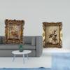 Hand Carved Ornate Floral Photo Frame Vintage Resin Decorative Picture Holder Tabletop Wall Mounted