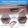 Sekhyna Inner Door Handle Cover Trim Compatible with BMW 5 Series F10 520 528 525 2011-2017 ABS 4PCS Interior Door Bowl Anti Scratch Protection Cover