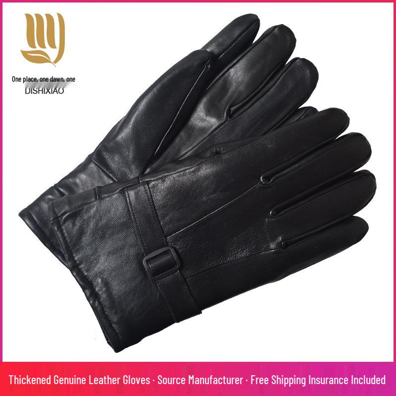 Women's Lambskin Leather Fur Winter Gloves with Hand-Muff - Cold Weather Protection.