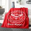 1pc Brentford F.C Blanket with Custom Name, Gift, for Men and Women, Soft Blanket, Good for Sofa Bed Couch Travel, Lightweight Flannel Blanket