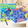 Magnetic Wooden Children's 2-in-1 Minesweeper and Checkers Game