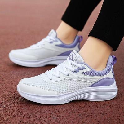 New Mesh Shoes Women's Breathable Mesh Shoes Mesh Sports Running Shoes Lightweight, Flat Student Casual Shoes Soft Sole
