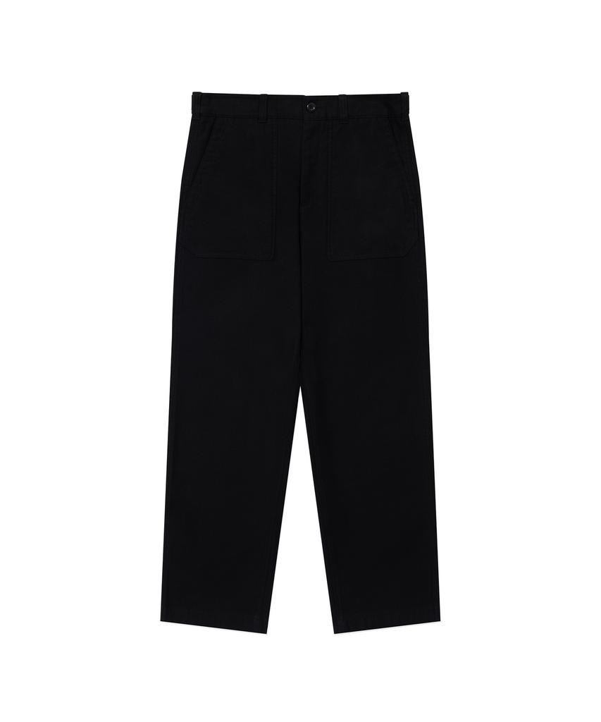 COVERNAT Back Satin Fatigue Pants Black