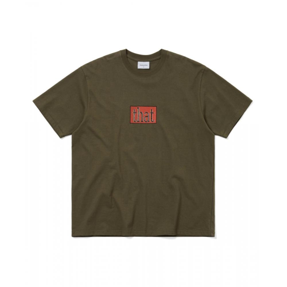 ThisisneverThat That Glitched Logo Tee Olive S