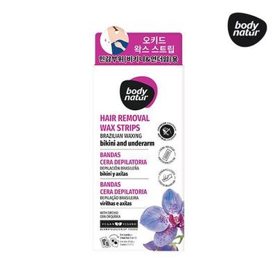 Body Nature Hair Remover Wax Strip Brazilian Waxing Underarm & Bikini Line Orchid (8 Sheets + 4 Sheets)