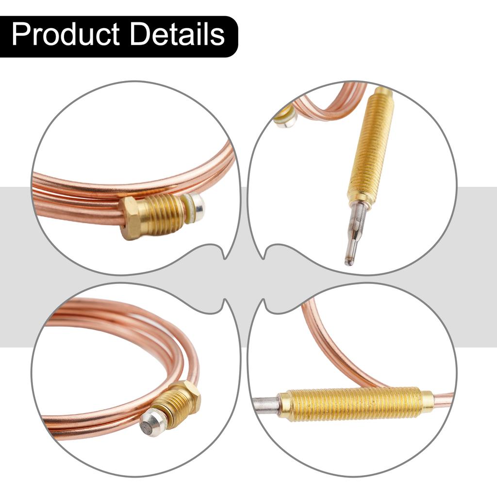 M8 Thermocouple Common Thread Probe 60/90/120/150cm For Gas Burners Fireplaces BBQ Heating Equipment Accessories