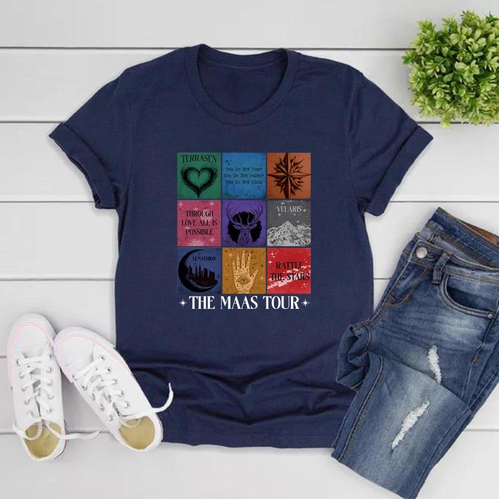 

Sarah J Maas Eras Tour Shirt The Maas Tour Tee Crescent City Tshirt Womens Graphic T Shirts Throne of Glass Merch SJM Fans Gift 4XL