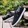 Trend Herren Freizeitschuhe Blumenmuster Canvas Schuhe 2024 Sommer Herren Slipper Low-Top Laufschuhe Leicht Atmungsaktiv Herren Arbeitsschuh