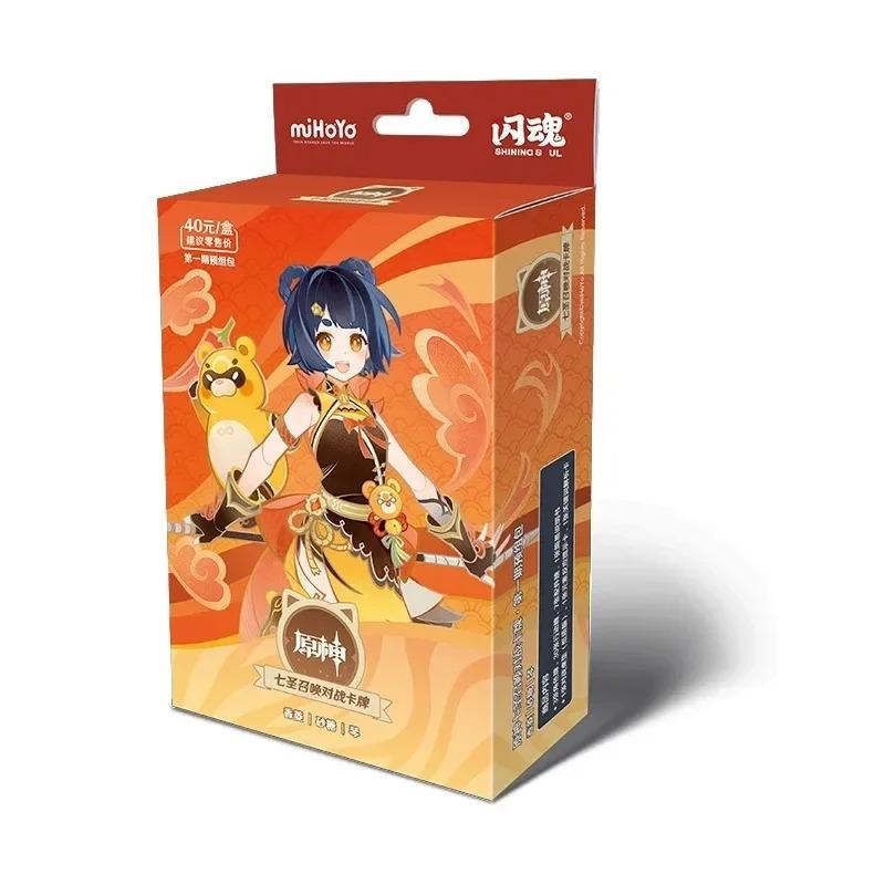 Official Genuine Genshin Impact Summoning Battle Card Game Character Hu Tao Zhongli Peripheral Gift Toy Card Box