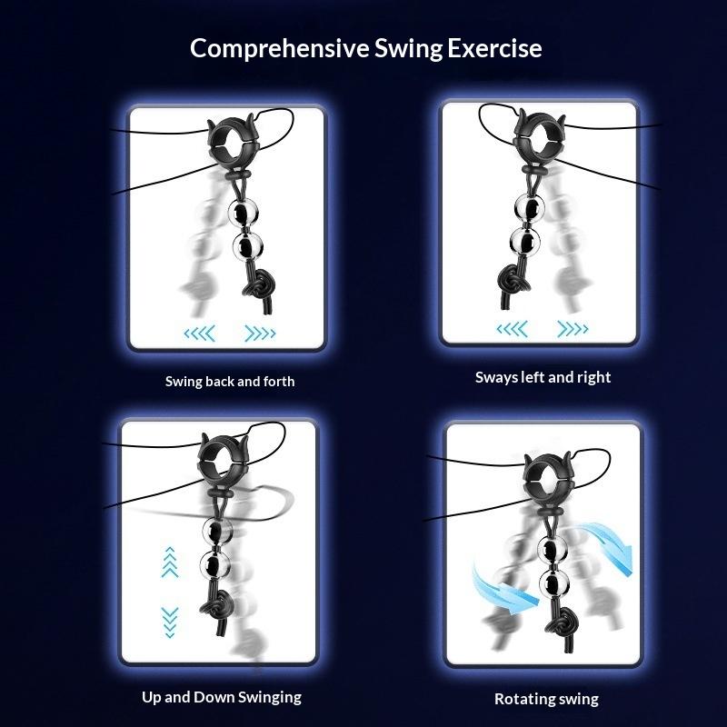 Male Penis Ring Exercise Device Weight Bearing Penis Extender Enlargement Stretcher Ball Semen Lock Adult Sex Toys For Men