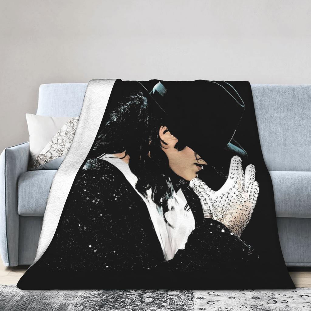 Mj King Of Pop 90S Michaels Jacksons Blankets Flannel Printed Breathable Super Soft Throw Blankets for Bed Car Plush Thin Quilt