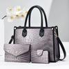 2025 New Crocodile Texture Women's Shoulder Bag 3-Piece Set Crossbody Bag & Handheld Bag & Shoulder Bag Versatile Minimalist Coin Purse