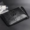 Crocodile Grain Genuine Leather 13‑Inch Briefcase New for Men 2‑in‑1 Handheld Shoulder Envelope Messenger Bag Versatile Business‑Commute Gift Purse