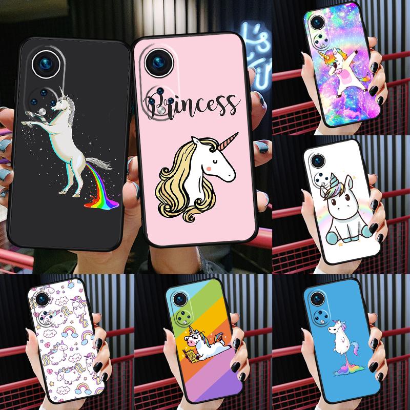 Cartoon Rainbow Unicorn Case For Honor Magic 7 Lite 6 5 50 70 90 200 Pro X9a X8a X8b X7a X6a X8 X9 X9c X9b Cover