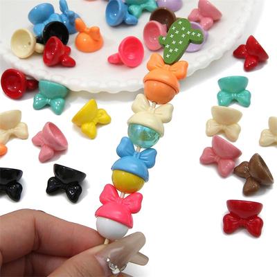 Acryl Hase Schleife Perlen Anhänger Lose Abstandshalter Perlen für DIY 4 Stück