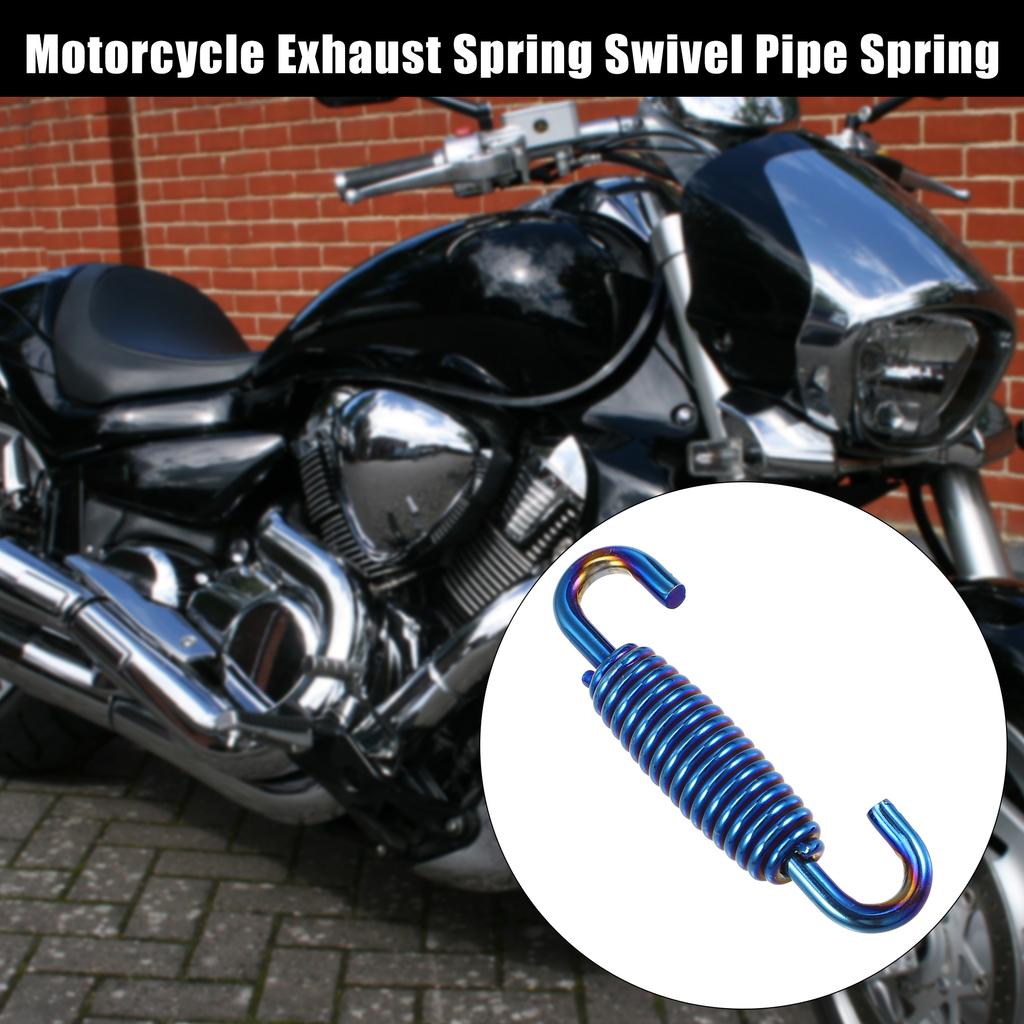 Motoforti 2/4/6Pcs Motorcycles Exhaust Pipe Spring 55mm 2.17" Stainless Steel Exhaust Pipe Spring Hook Modified Accessory