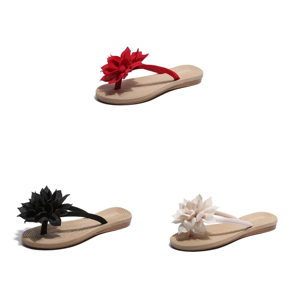 Elegant Women Summer Beach Flower Flat Indoor Outdoor Slippers For Ultimate Comfort