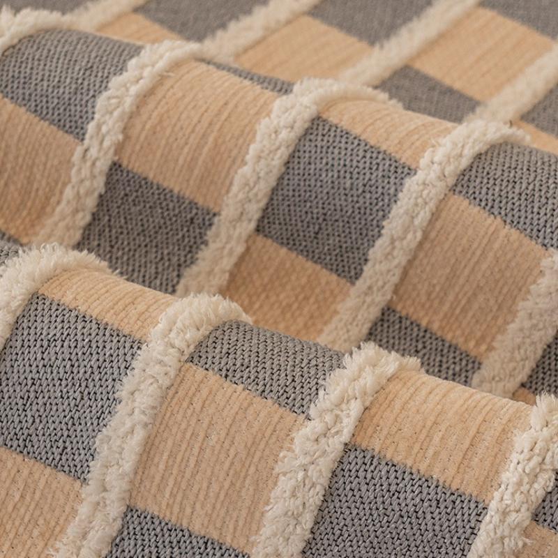 Irregular Sofa Cover Fabric New One-piece Fixed Anti Slip Straight Row Sofa Cushion Cover Anti Cat Scratch Autumn and Winter