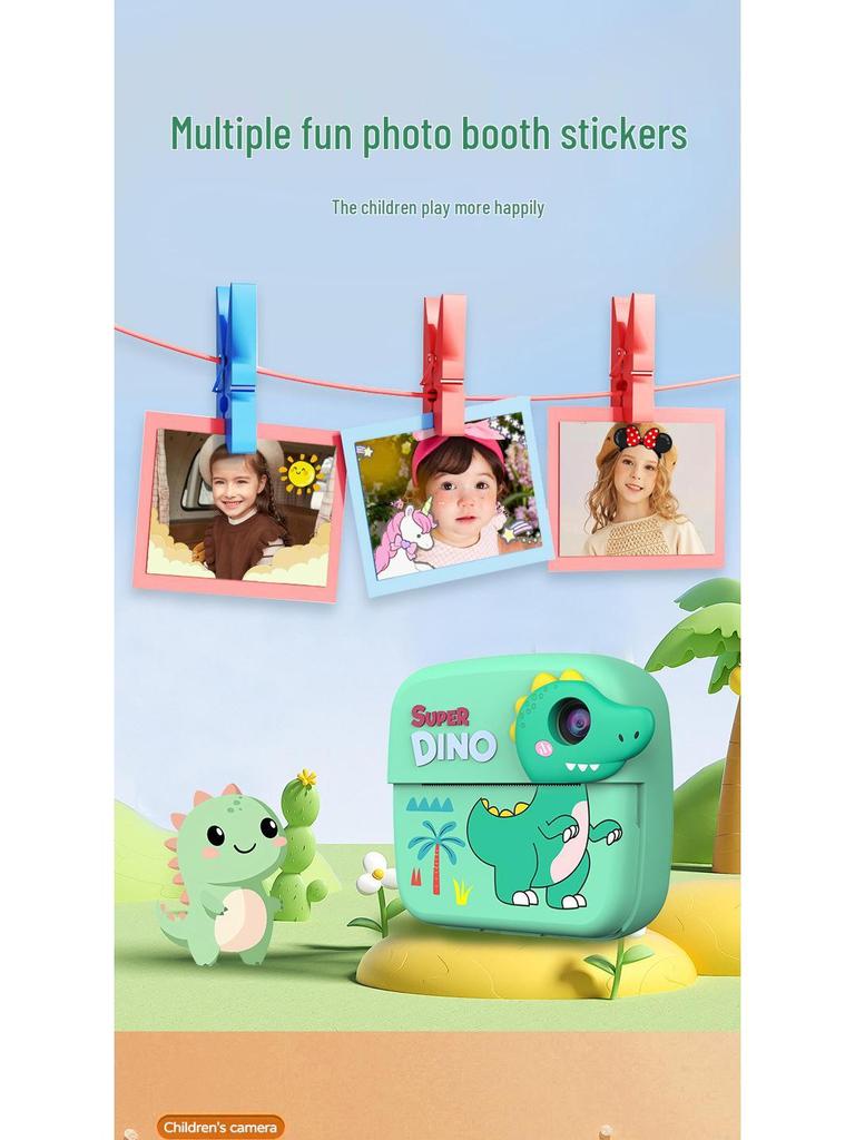 Jednorożec Aparat Polaroid z Podwójnym Obiektywem: Przenośna zabawka do drukowania zdjęć ze lustrzanki