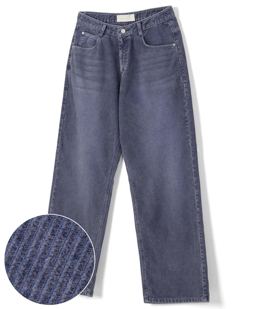 Sekeonmonollogeu Pigment Brush Corduroy Wide Pants Blue_Sept029Blue