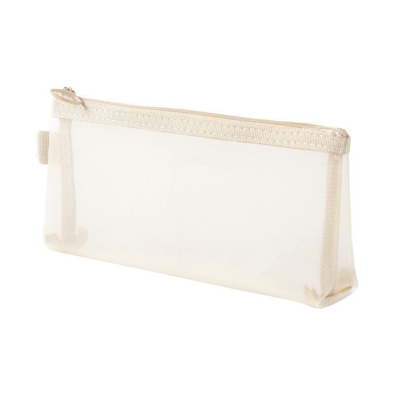 Multifunctional Portable Makeup Brush Bag Pouch Case New Large Capacity Mesh Pencil Bag Mesh Transparent Cosmetic Case