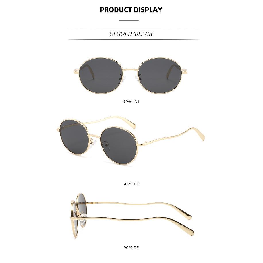 Round-frame sunglasses, stylish for both men and women, metal sunglasses