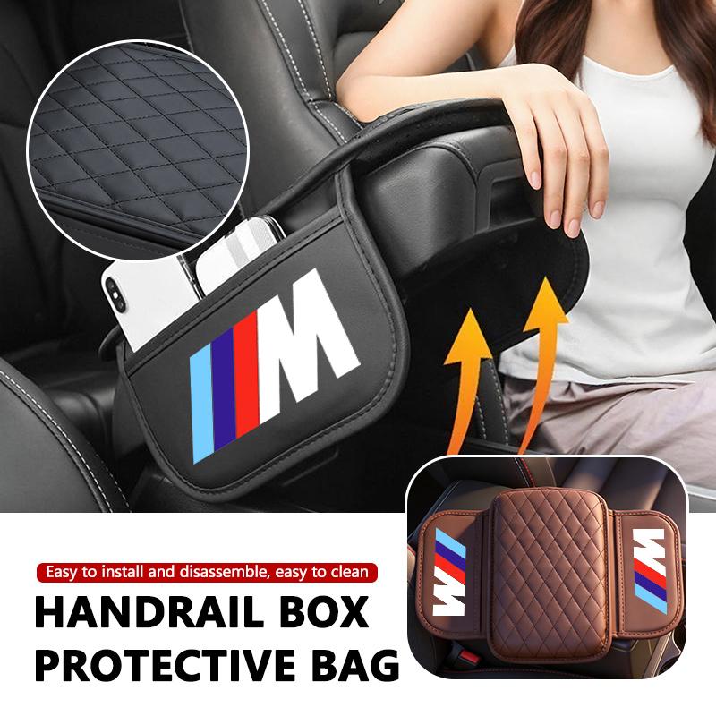 Car Arm Rest Cover With Storage Bag Center Console Elbow Cushion For BMW M Performance Alpina M3 M5 M6 X1 X3 X4 X5 G20 C3