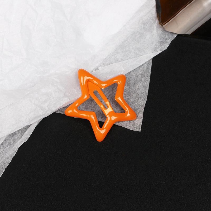 2/20PCS Star BB Red Hair Clip Girls Y2K Cute Silver Color Star Barrettes Women Simple Metal Snap Clip Headdress Hair Accessories