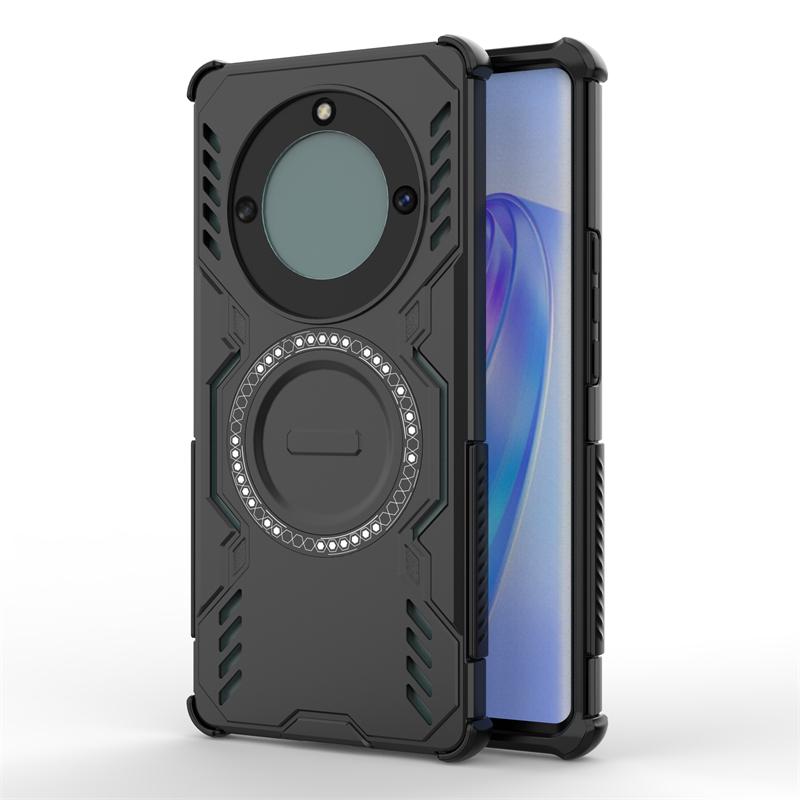 Pouzdro pro Honor X9A Pouzdro pro Honor X9A Anti-knock Armor PC Magnetická adsorpce Bezdrátové nabíjení Zadní kryt pro Pouzdro pro Honor X9A 6,67 palce