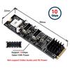 10Gbps Dual Type-E USB 3.1 Front Panel IDC Socket - NVMe NGFF M-Key ExpressCard Adapter for ASM3142 Motherboards