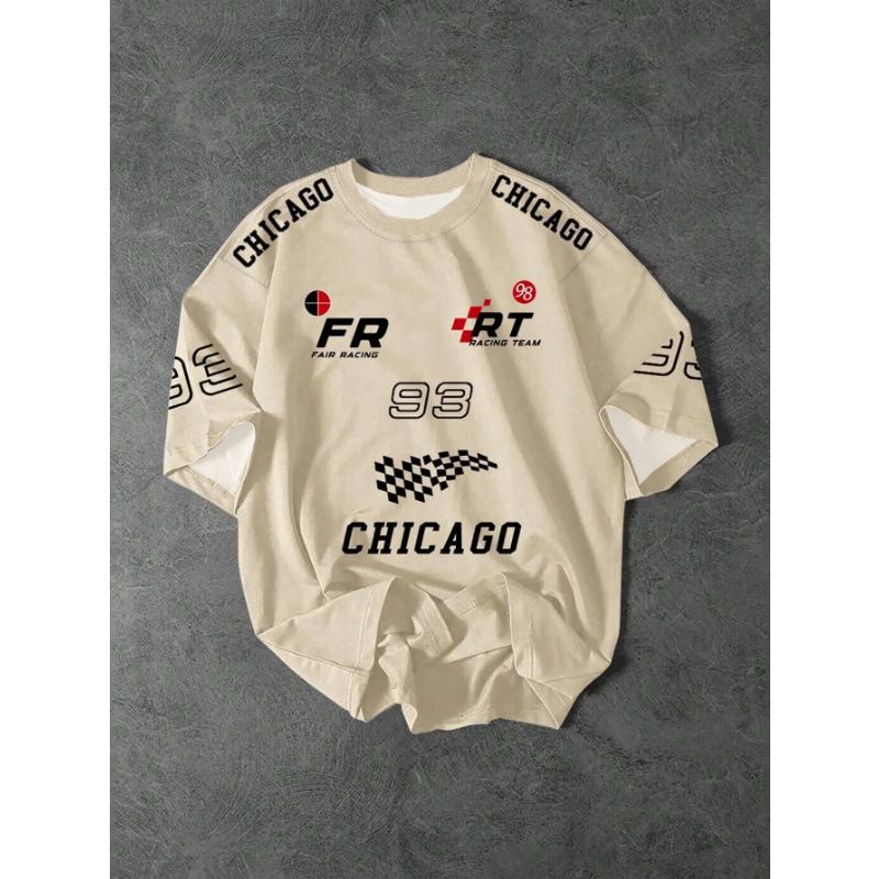 

Літня чоловіча футболка з японською графікою, повсякденна футболка з коротким рукавом, круглим вирізом, вільного крою, спортивна джерсі, повсякденний топ L