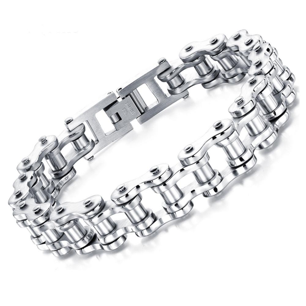 Biker 316L Stainless Steel Mens Bracelet Fashion Jewelry Bike Bicycle Chain Jewellery Pulsera Hombre Acero Inoxidable