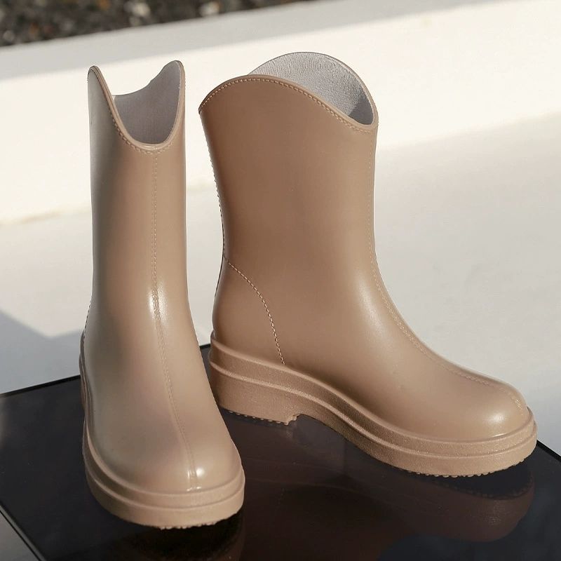 

Autumn Winter Women S Waterproof Rain Boots - Anti-Slip Rubber Shoes For Kitchen & Car Washing Thick Sole Design 41