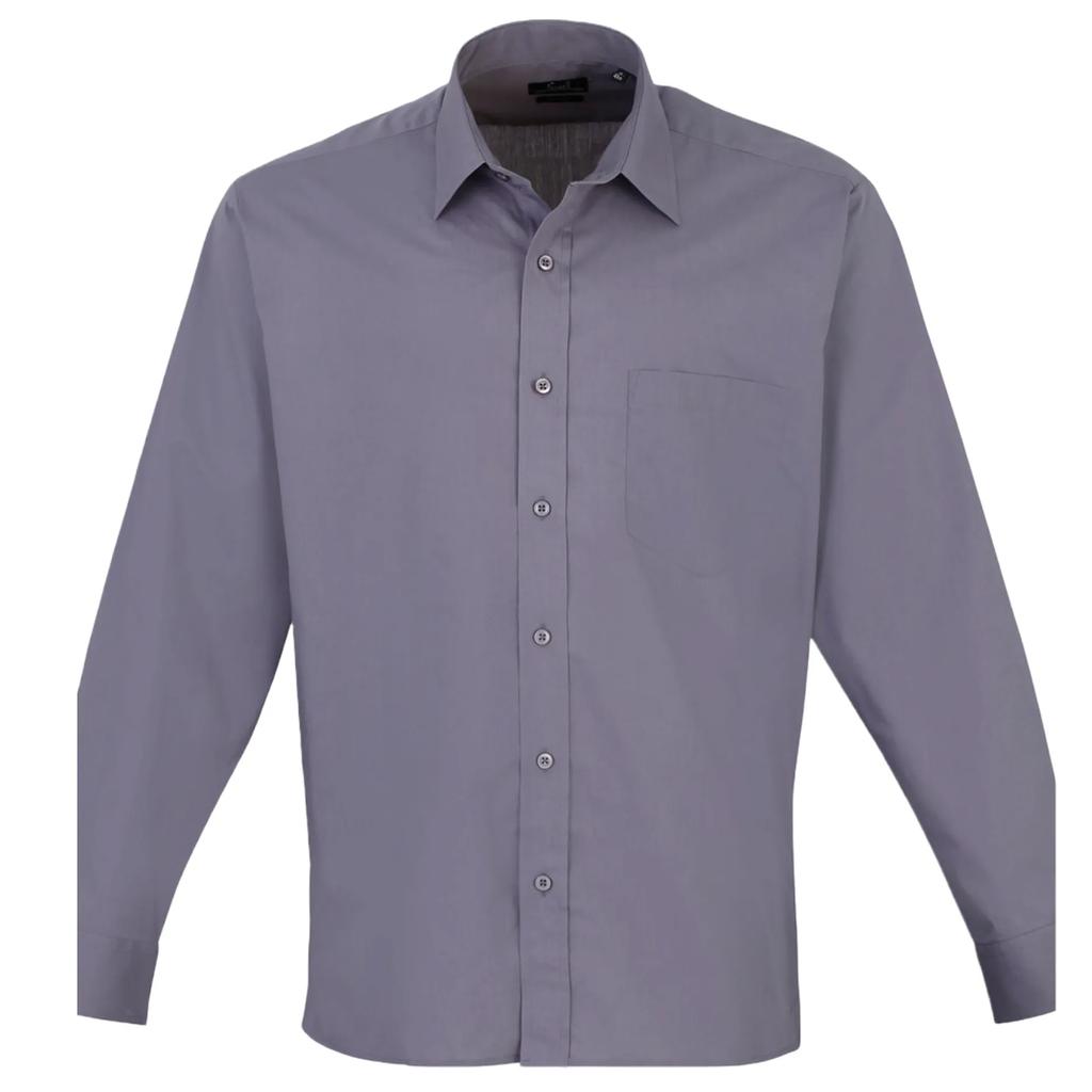 Premier Mens Poplin Long-Sleeved Shirt