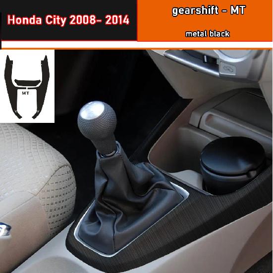 Car Interior Sticker Gear Box Protective Film For Honda City 2008- 2014 Car Gear Panel Sticker Carbon Fiber Black