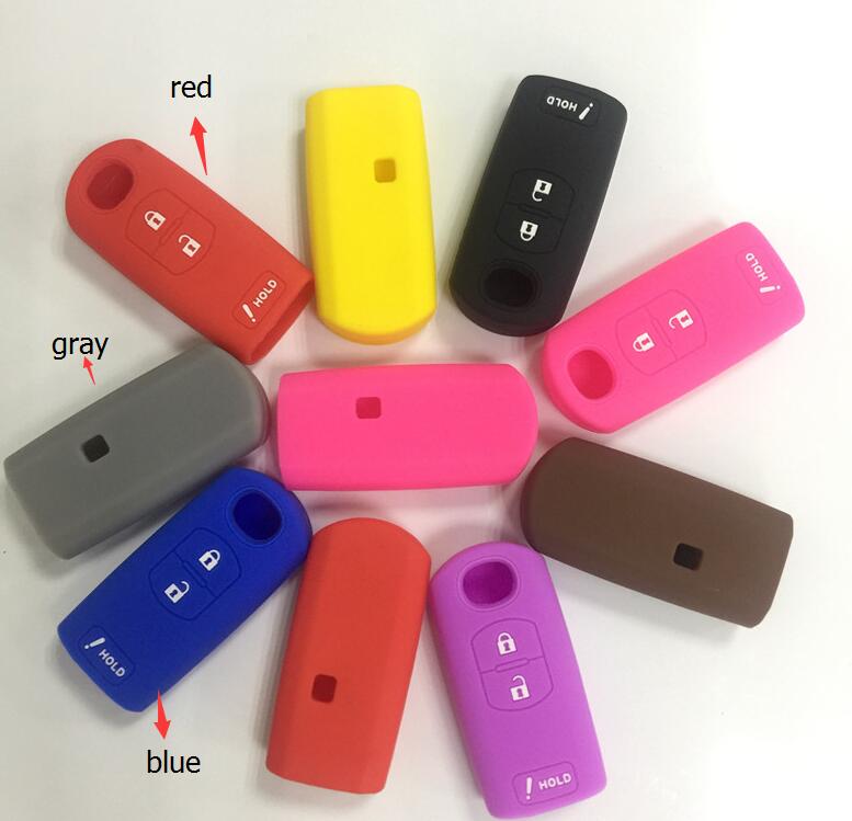 Silicone rubber car key Case Cover for Mazda 2 3 5 6 CX5 CX-5 M2 M3 M5 M6 GT 2015 2016 Smart remote key 3 button