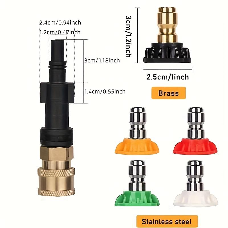 

1/4 Quick Connect High Pressure Water Gun Adapter 4000 PSI Nozzle & Scrubber for AR Blue Clean/Black & Decker Pressure Washers