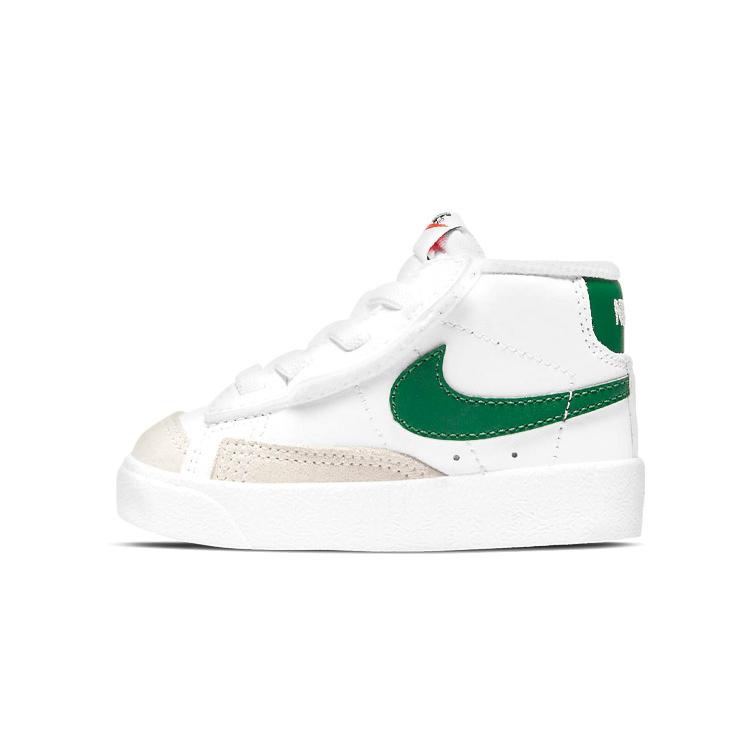 

Новые Nike Blazer 77 Нескользящая Амортизация Износостойкие Полувысокие Кеды для Скейтборда Бело-зеленые для Младенцев и Малышей DA4088-115