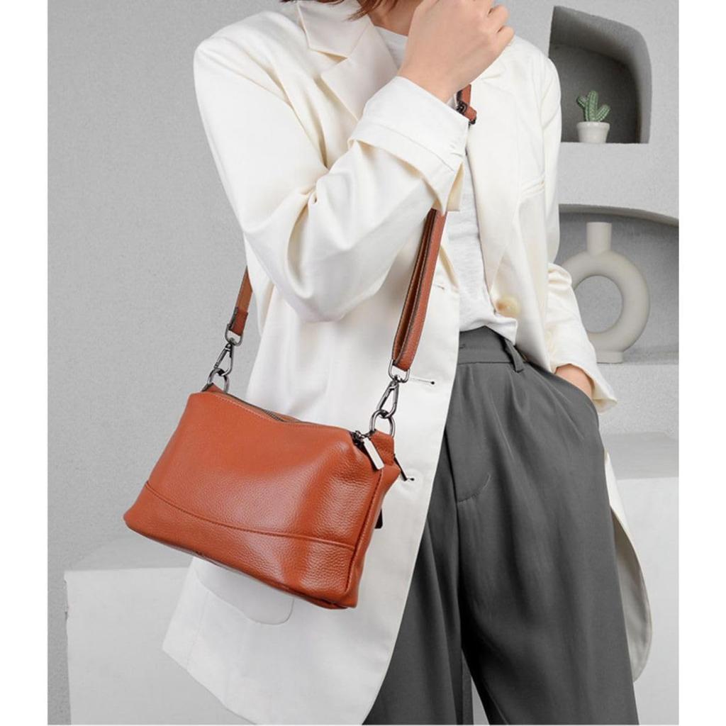 Mini Shoulder Large Horizontal Smartphone and Long Wallet Genuine Can Be Carried Over the Shoulder or Crossbody Women's Bag, Capacity, Design,