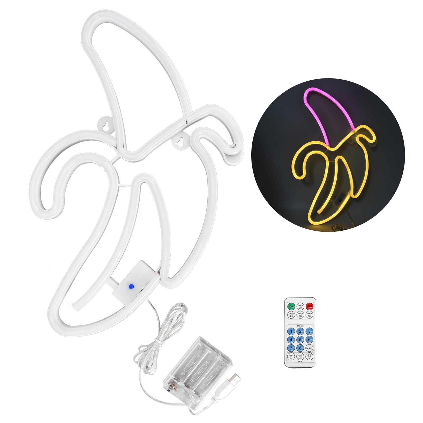 

Неоновый свет светодиодный многоцветный банановый неоновый свет семейный ресторан праздничное украшение стены светлый теплый